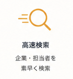 高速検索 - 企業・担当者を素早く検索